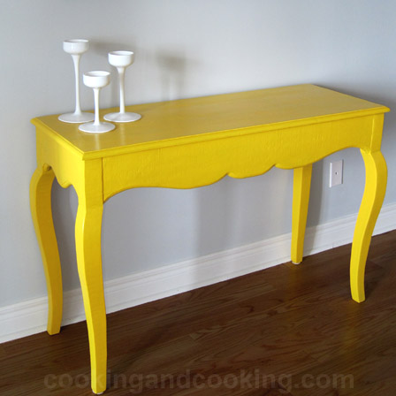 Yellow Table Makeover