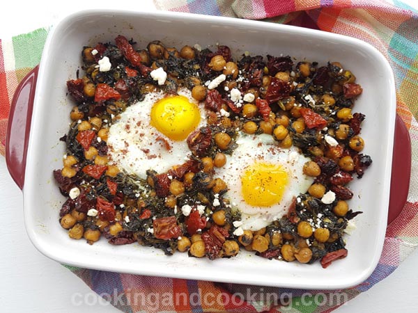 Baked Eggs with Chickpeas