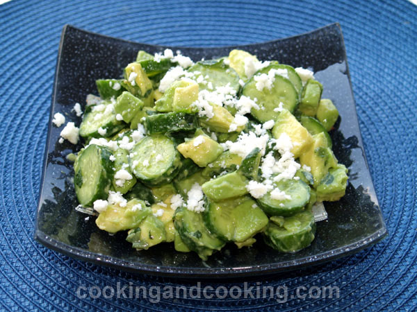 Cucumber Avocado Salad with Feta