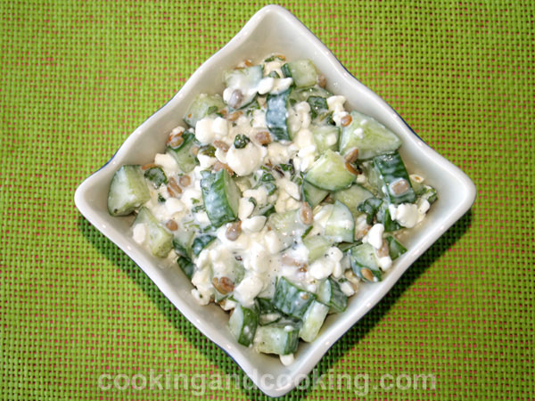 Cucumber Cottage Cheese Salad