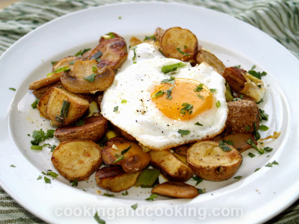 Egg Potato and Mushroom Hash