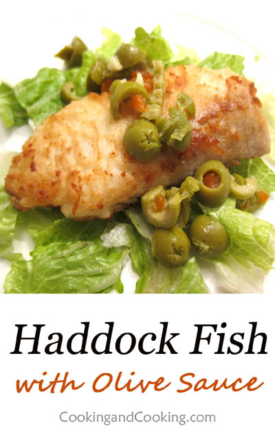 Haddock-with-Olive-Sauce