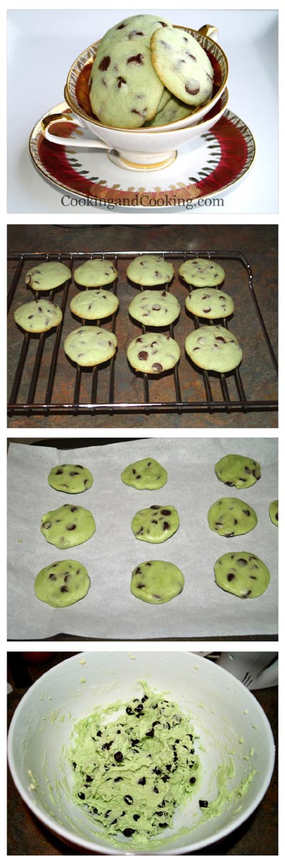 Mint Chocolate Chip Cookies