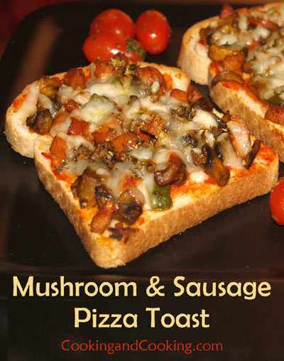 Mushroom-and-Sausage-Pizza-Toast