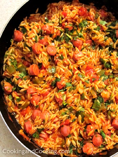 Orzo with Sausage and Cilantro