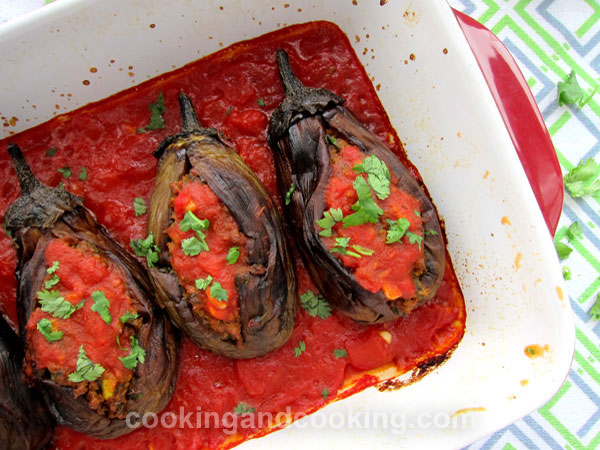 Persian Stuffed Eggplant with Ground Beef