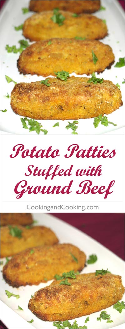 Potato Patties Stuffed with Ground Beef