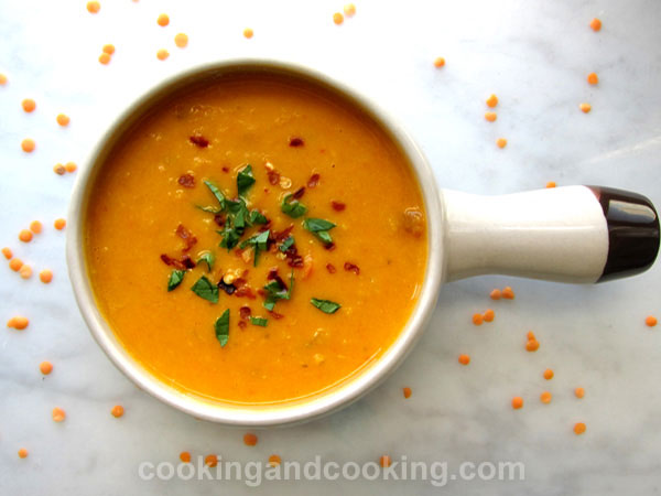 Red Lentil Coconut Soup