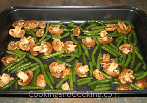 Roasted Green Beans and Mushrooms