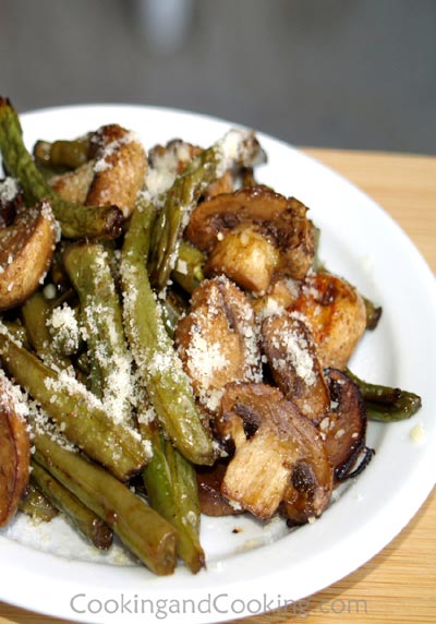 Roasted-Green-Beans-and-Mushrooms