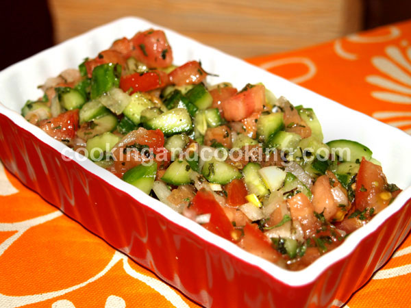 Salad Shirazi (Persian Tomato Cucumber Salad)