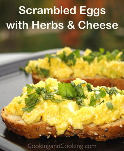 Scrambled-Eggs-with-Herbs-and-Cheese
