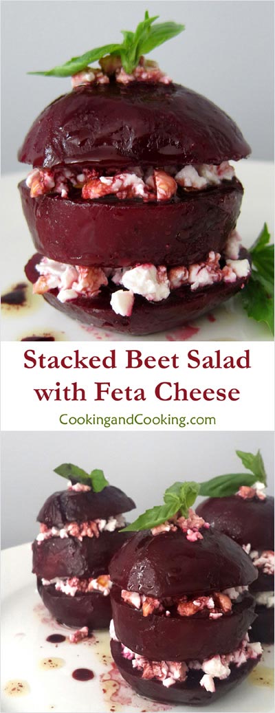 Stacked Beet Salad with Feta Cheese