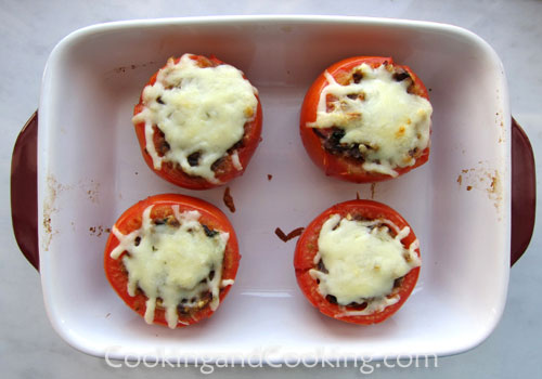 Stuffed Tomato with Eggplant